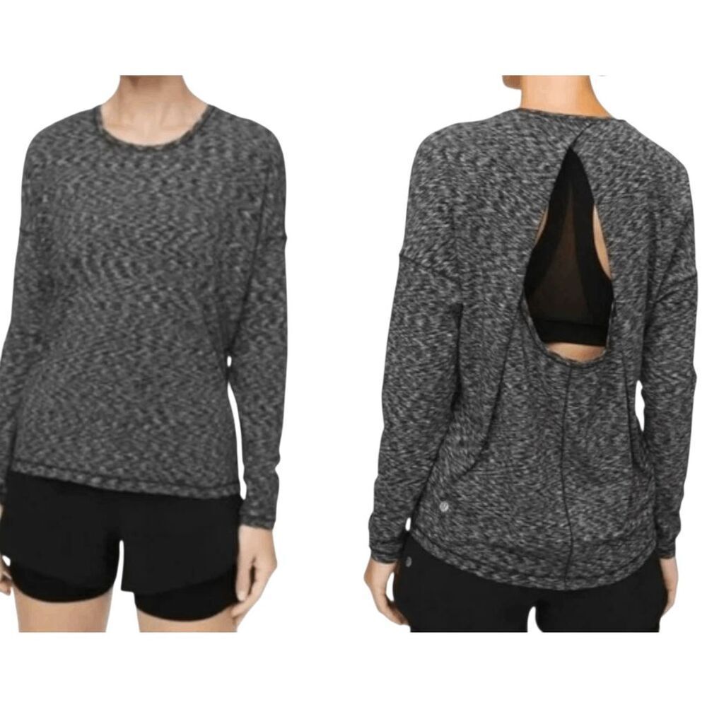 LULULEMON ATHLETICA Get Set Open Back Long Sleeve Size 6